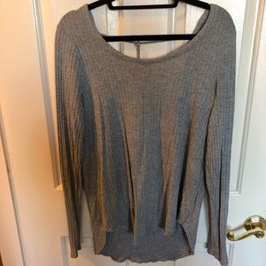 Gray T-back T-shirt